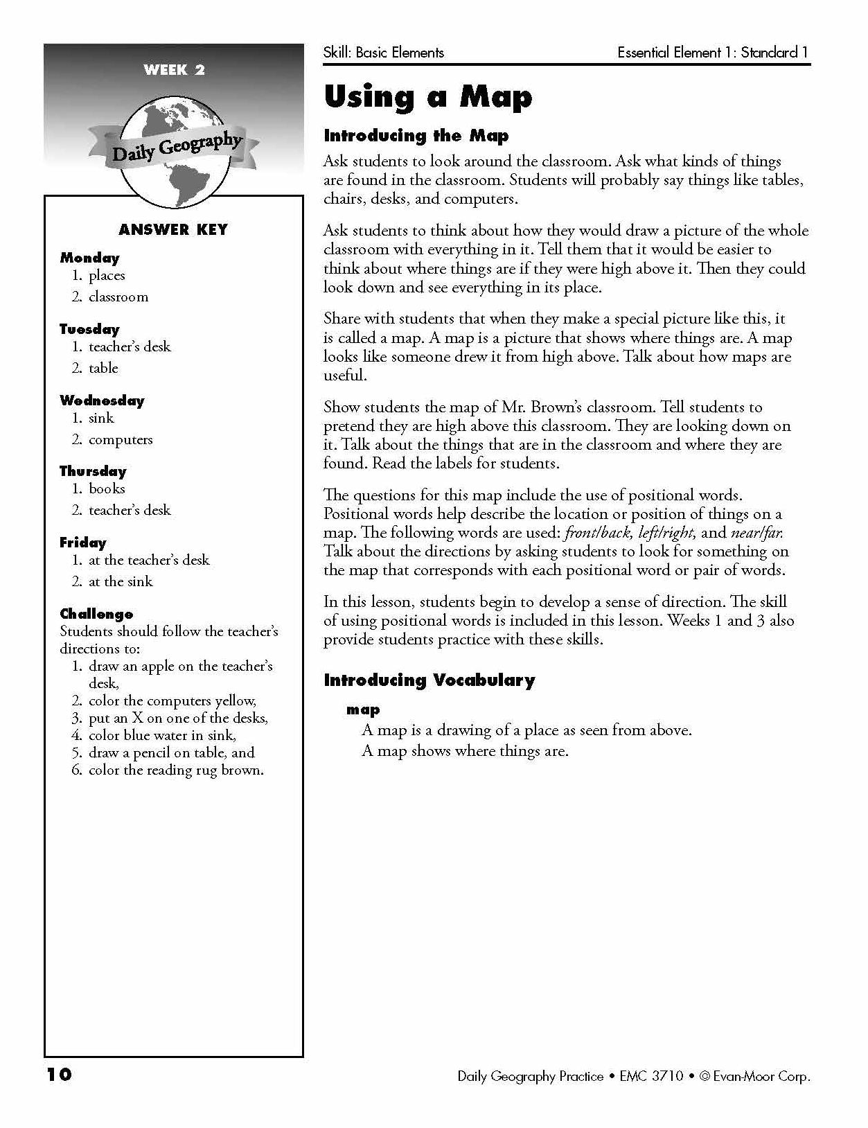 Daily Geography Practice, Grade 1