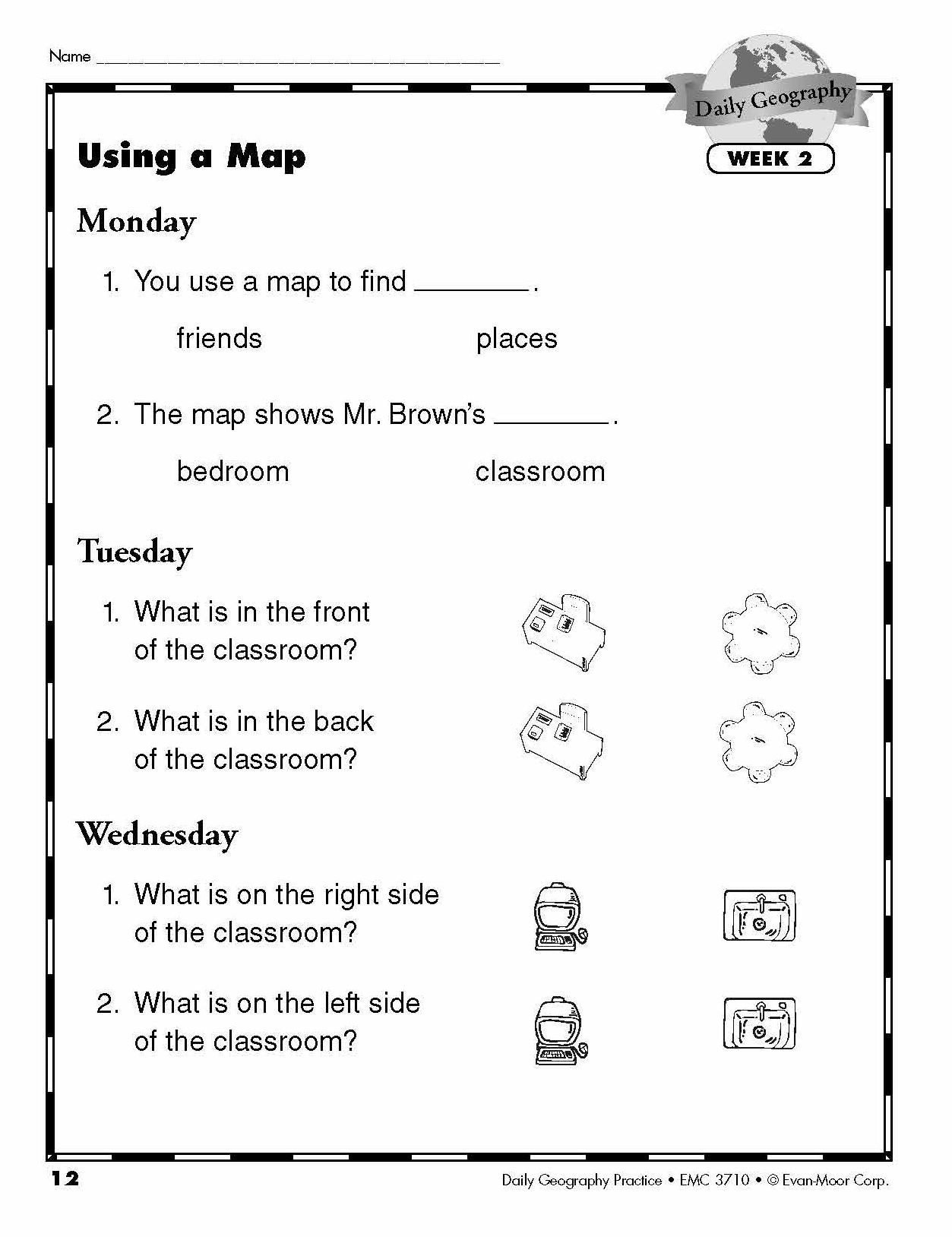 Daily Geography Practice, Grade 1