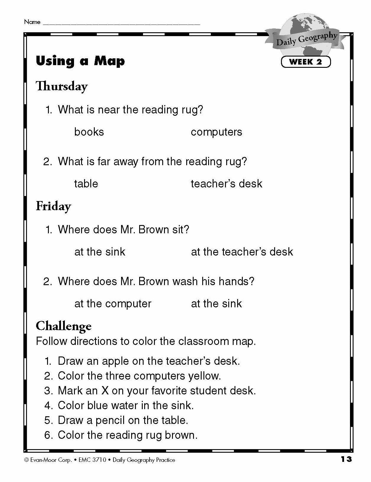Daily Geography Practice, Grade 1