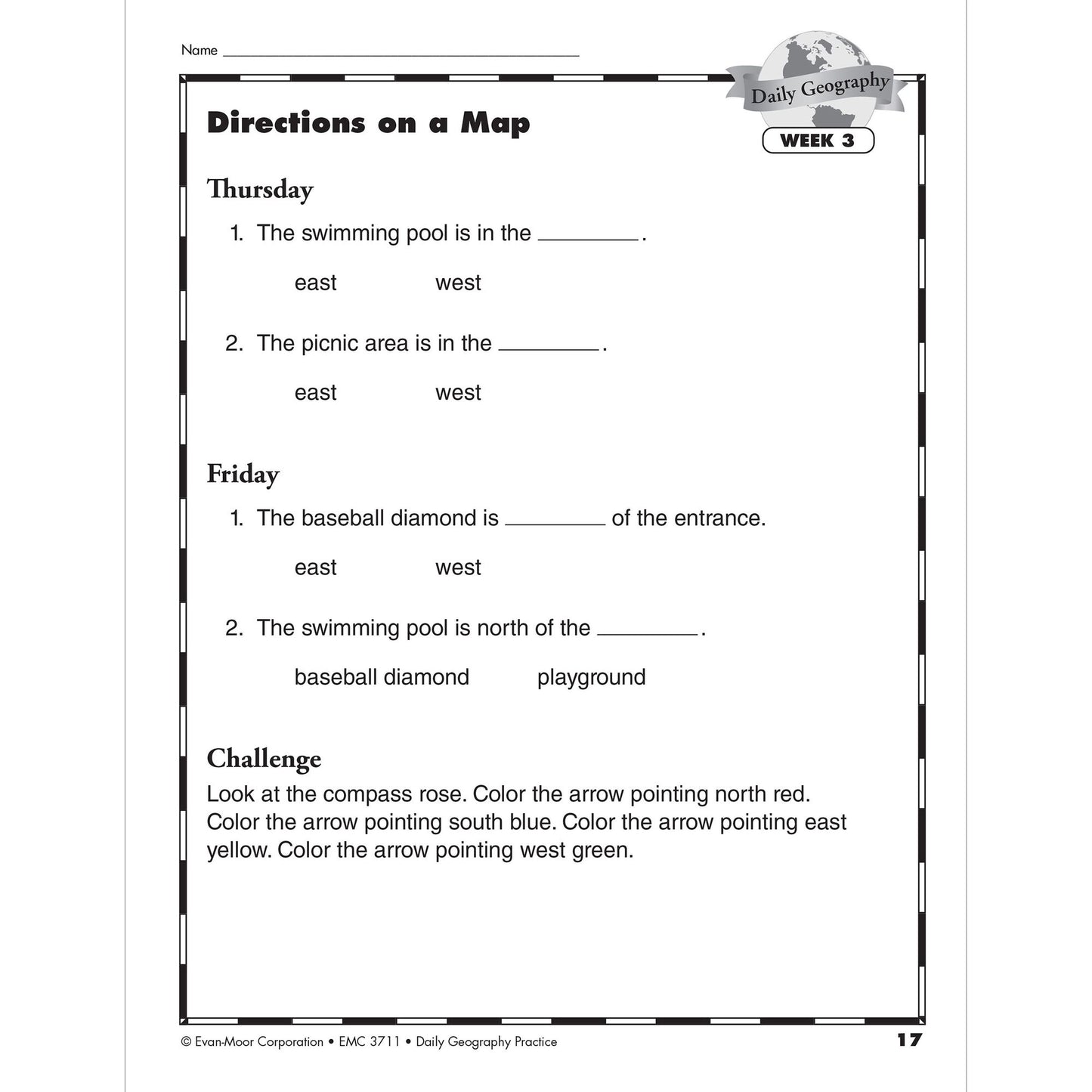 Daily Geography Practice, Grade 2