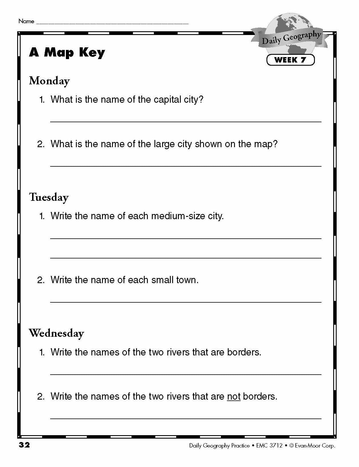 Daily Geography Practice, Grade 3