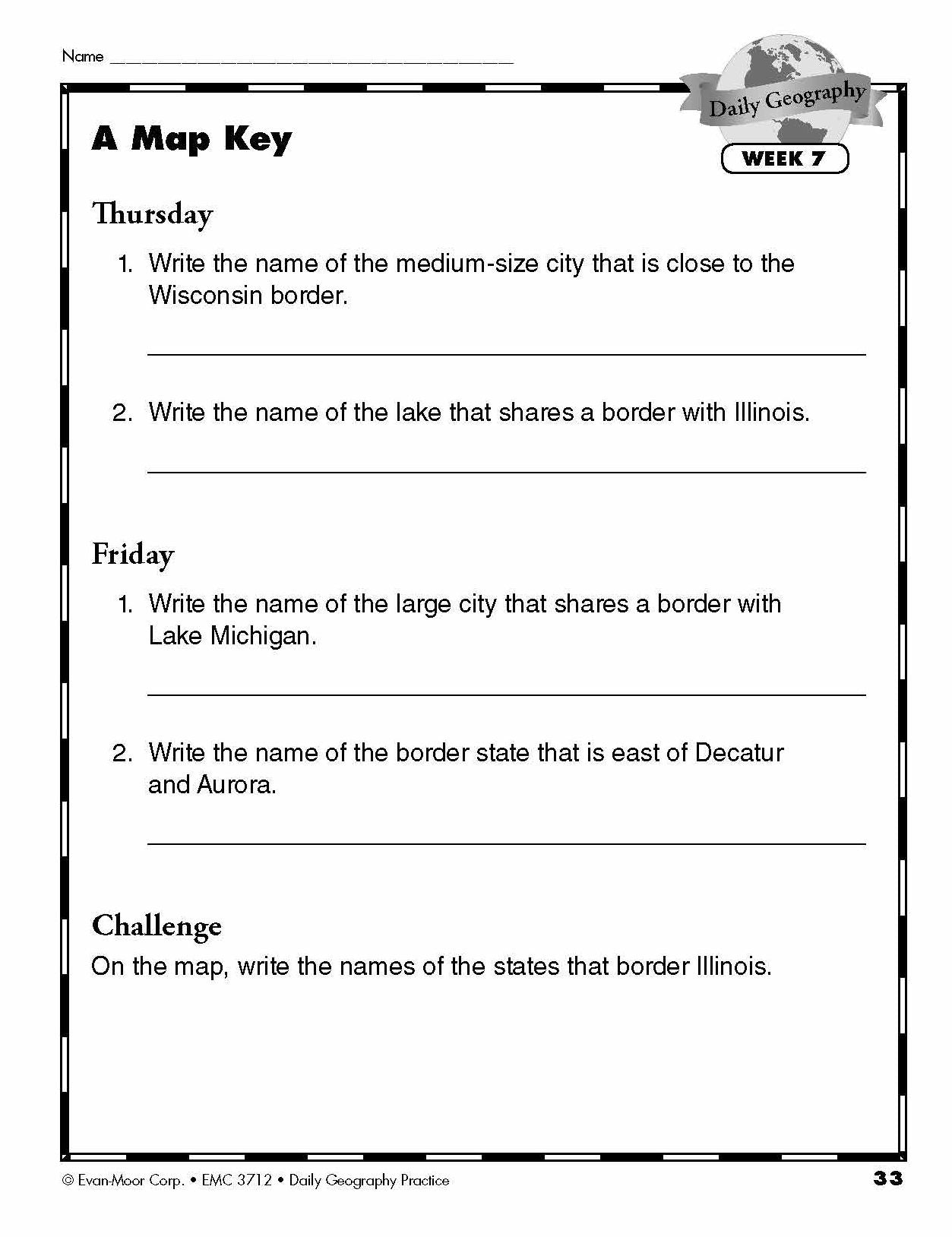 Daily Geography Practice, Grade 3