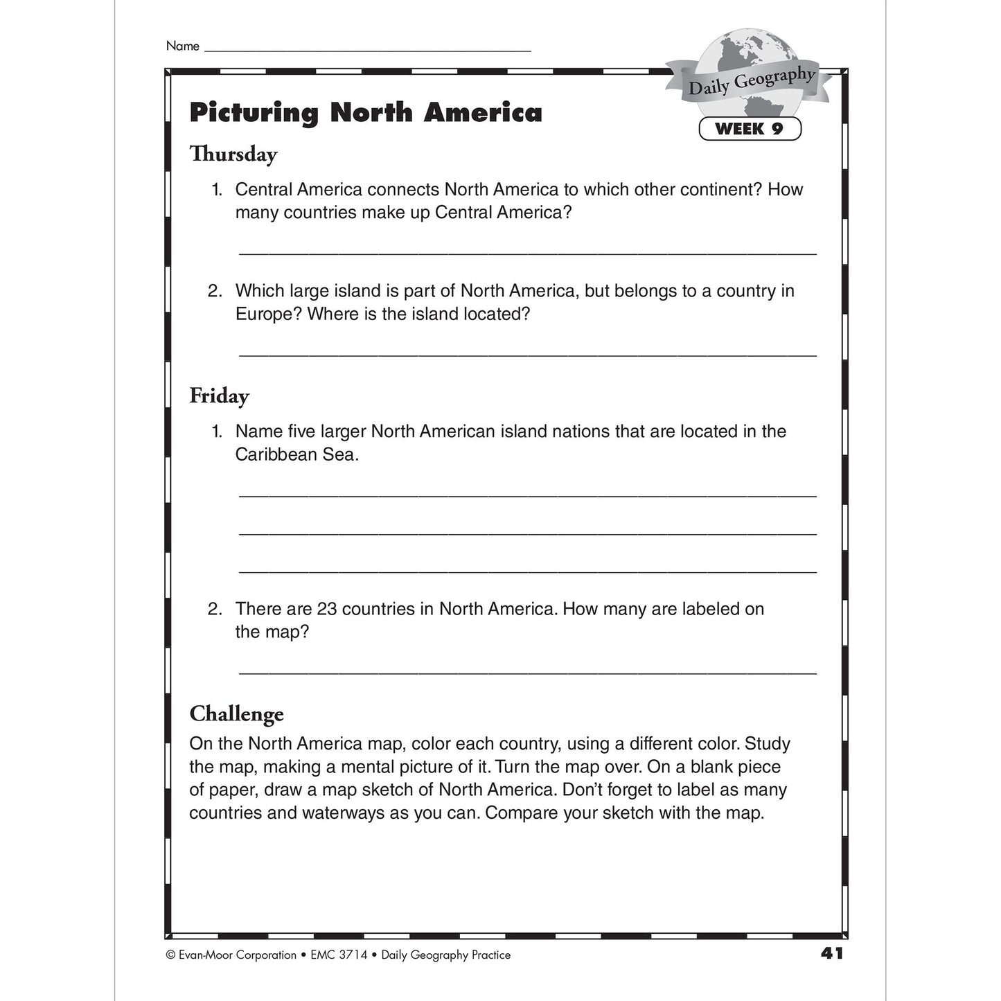 Daily Geography Practice, Grade 5