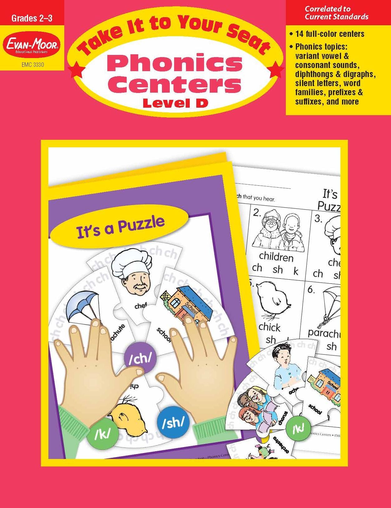 Take It to Your Seat Phonics Centers - Level D, Grades 2-3
