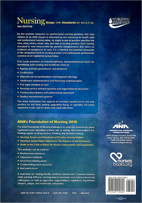 Nursing: Scope and Standards of Practice