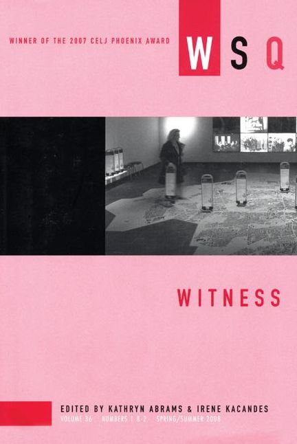 Witness: WSQ: Spring/Summer 2008