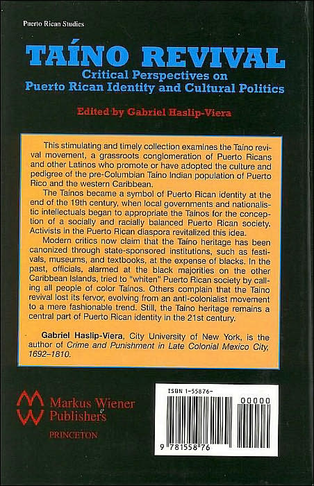 Taino Revival: Critical Perspectives on Puerto Rican Identity and Cultural Politics