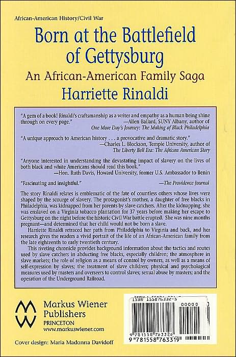 Born at the Battlefield of Gettysburg: An Afro-American Family Saga