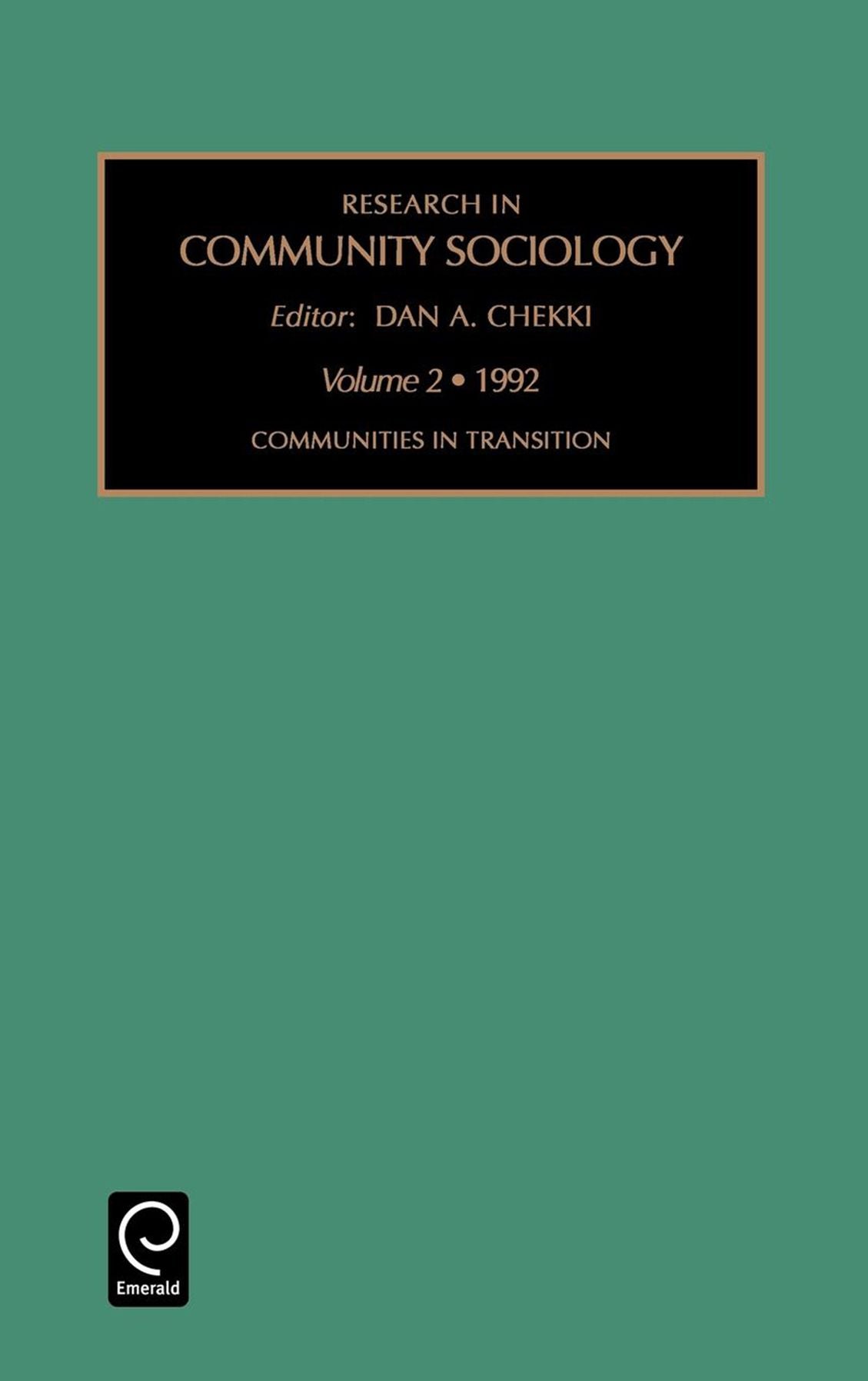 Research in community sociology, Volume 2