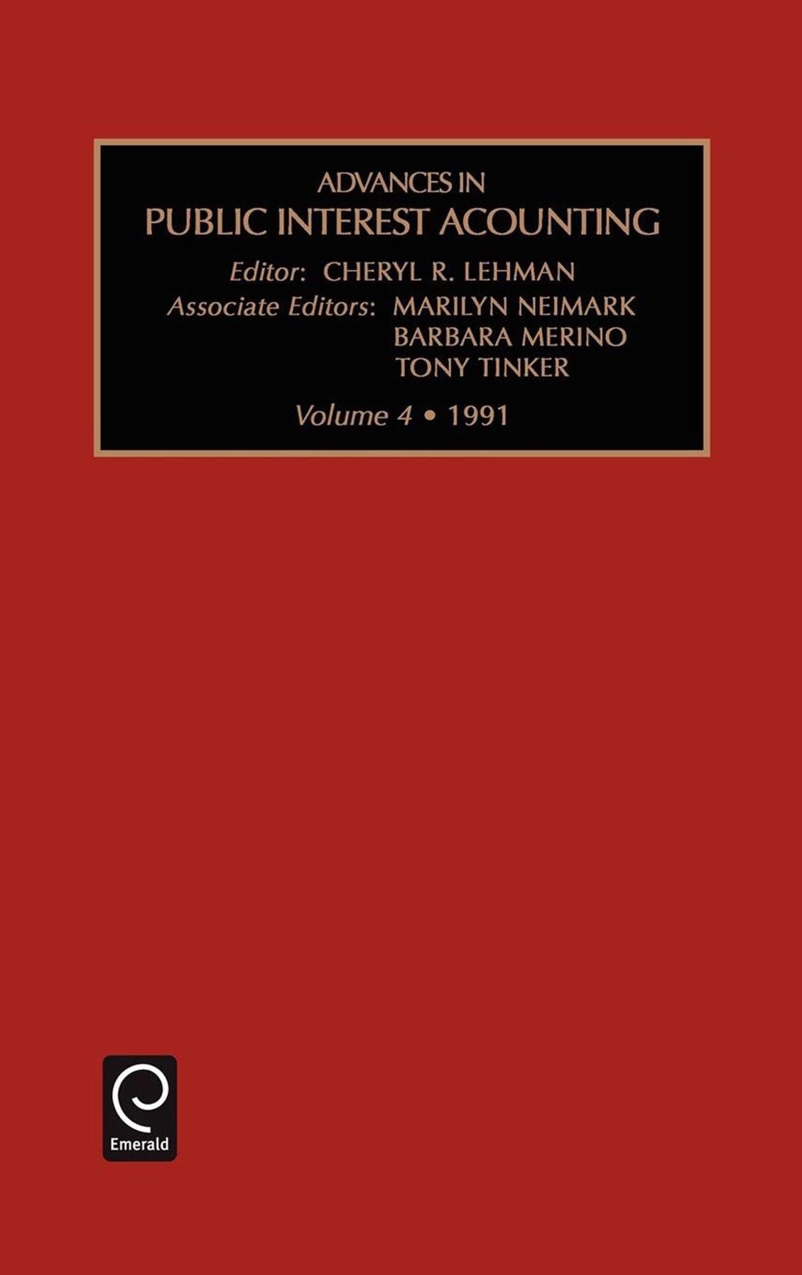 Advances in public interest accounting , Volume 4