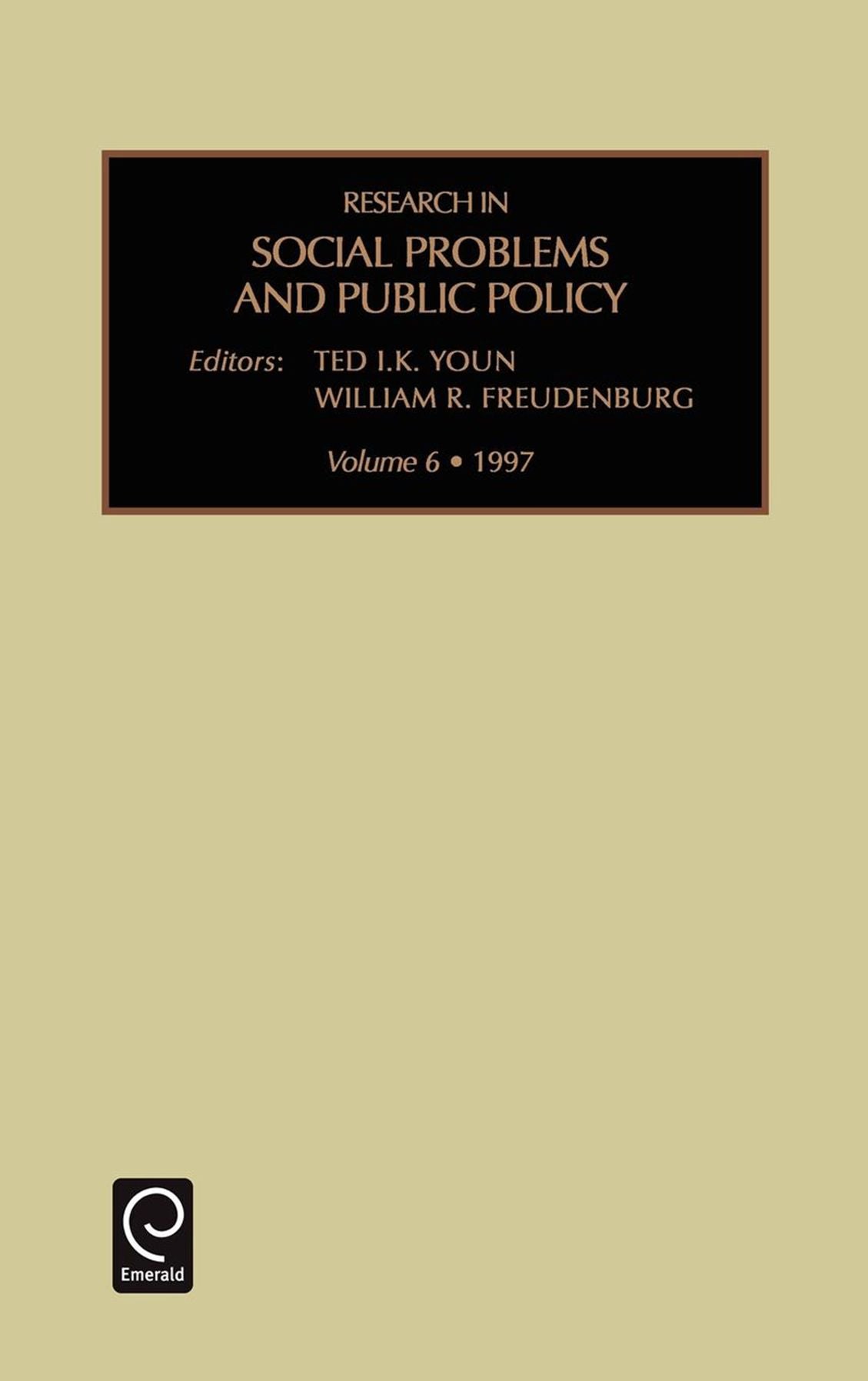 Research in social problems and public policy, Volume 6