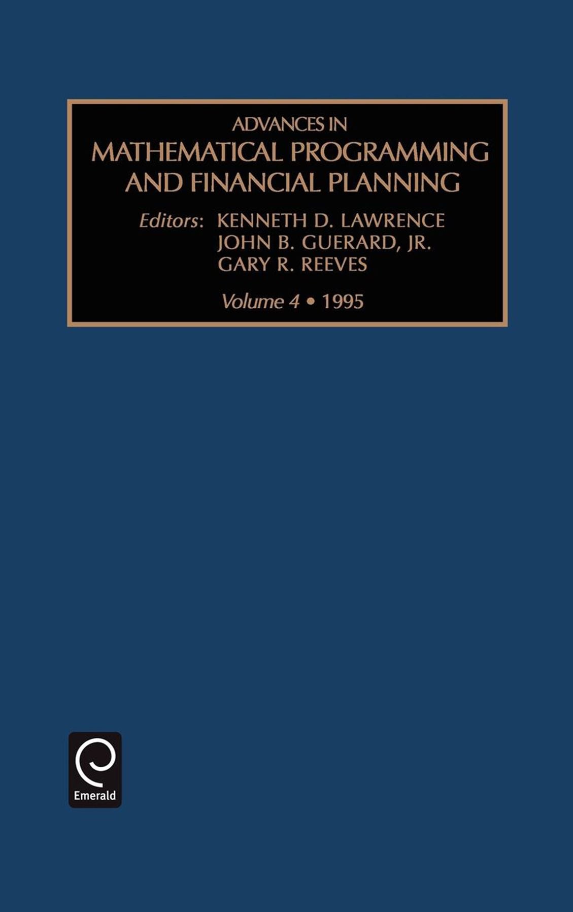 Advances in Mathematical Programming and financial planning, Volume 4