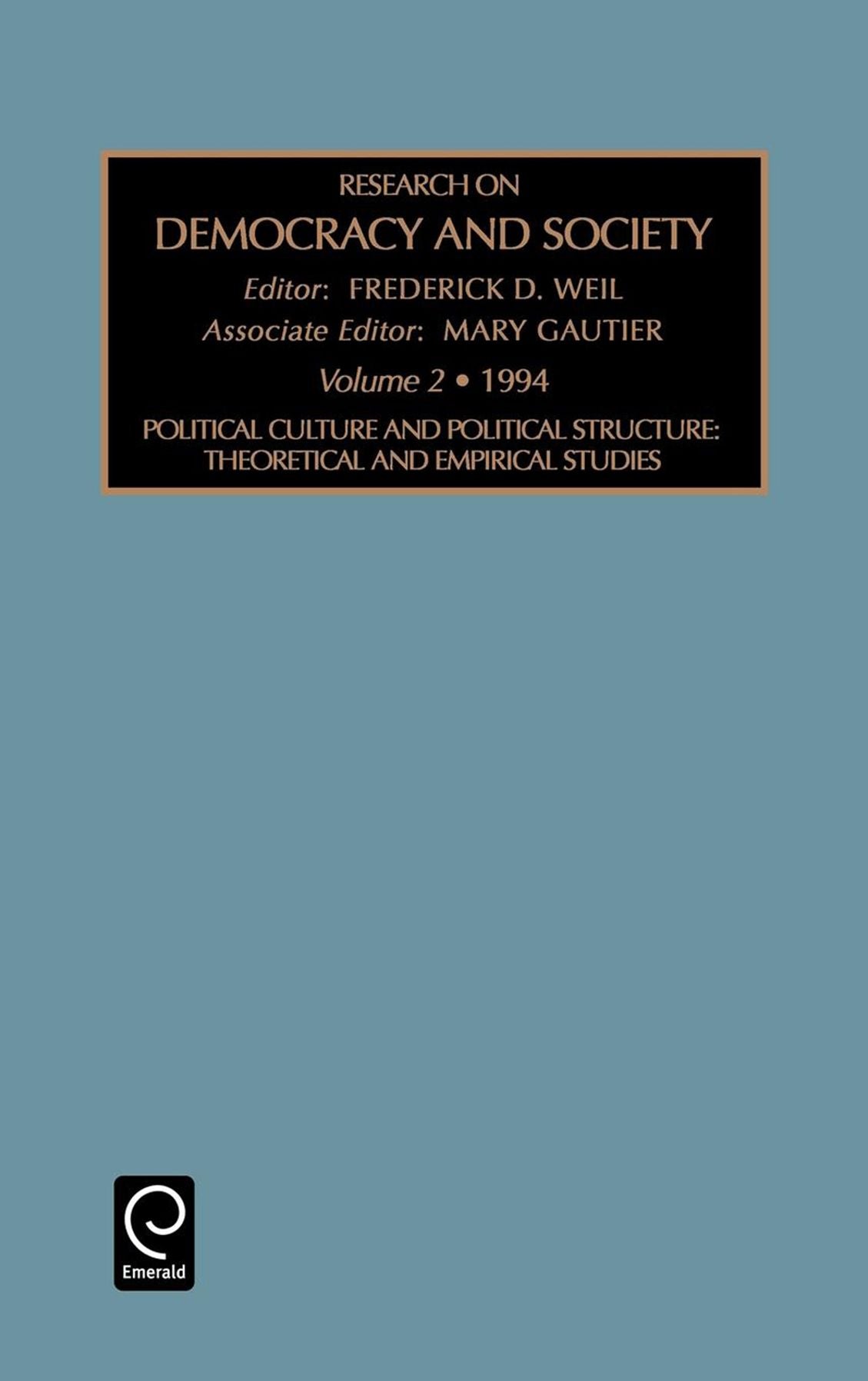 Research on democracy and society, Volume 2