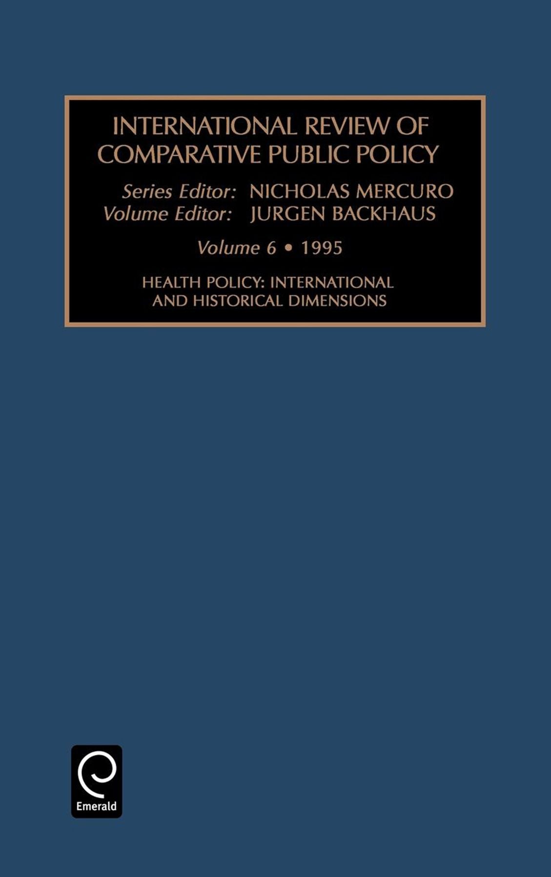 International review of comparative public policy, Volume 6