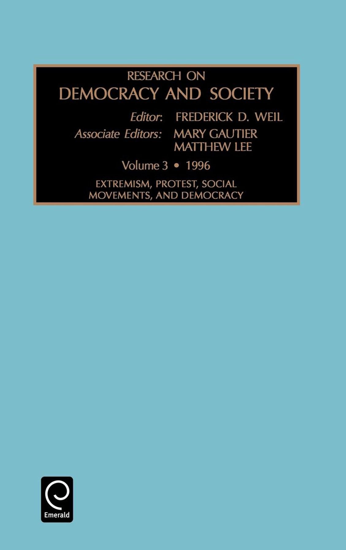 Research on democracy and society, Volume 3