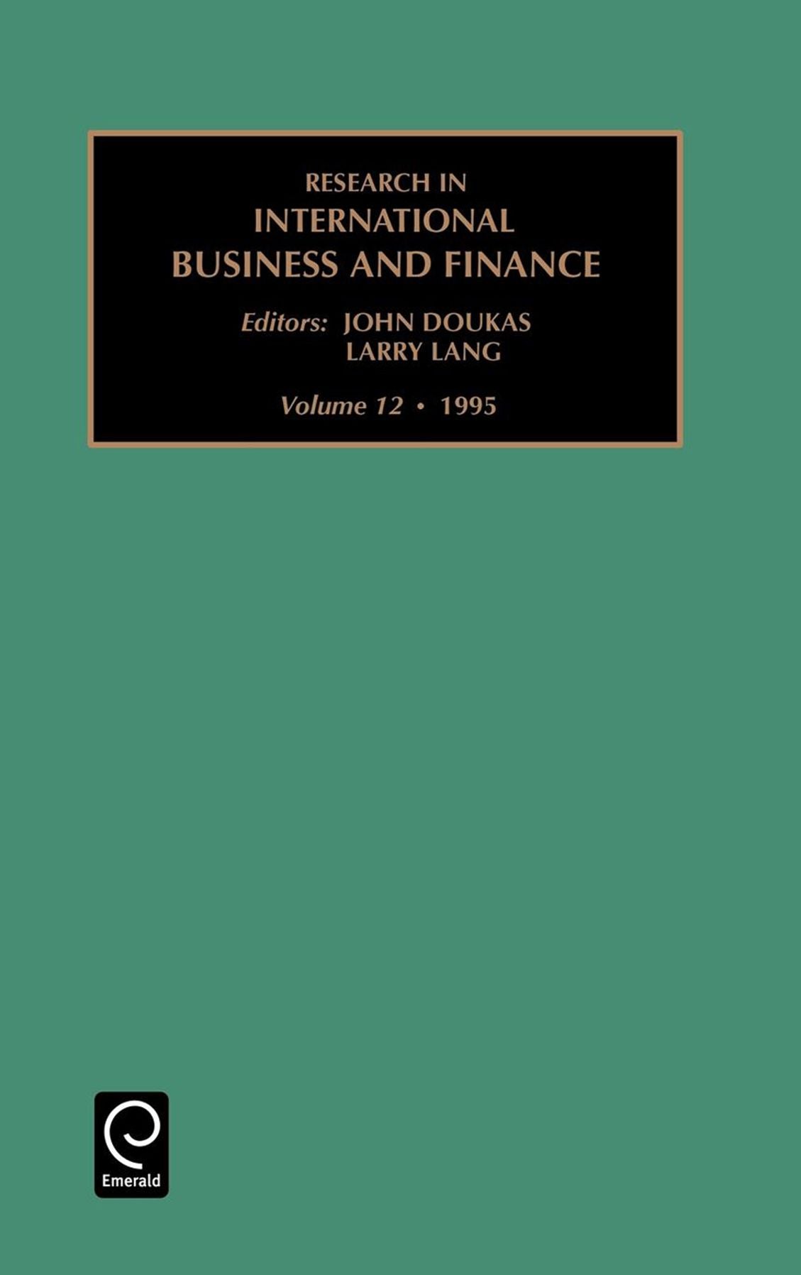 Research in International Business and Finance, Volume 12