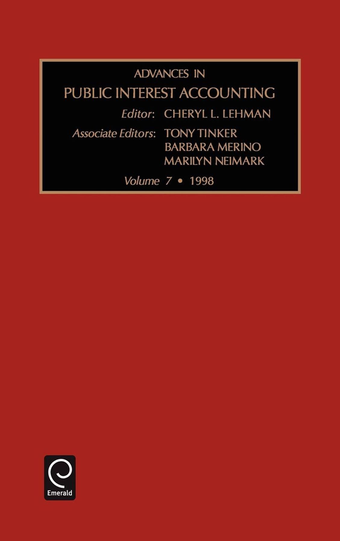 Advances in Public Interest Accounting, Volume 7