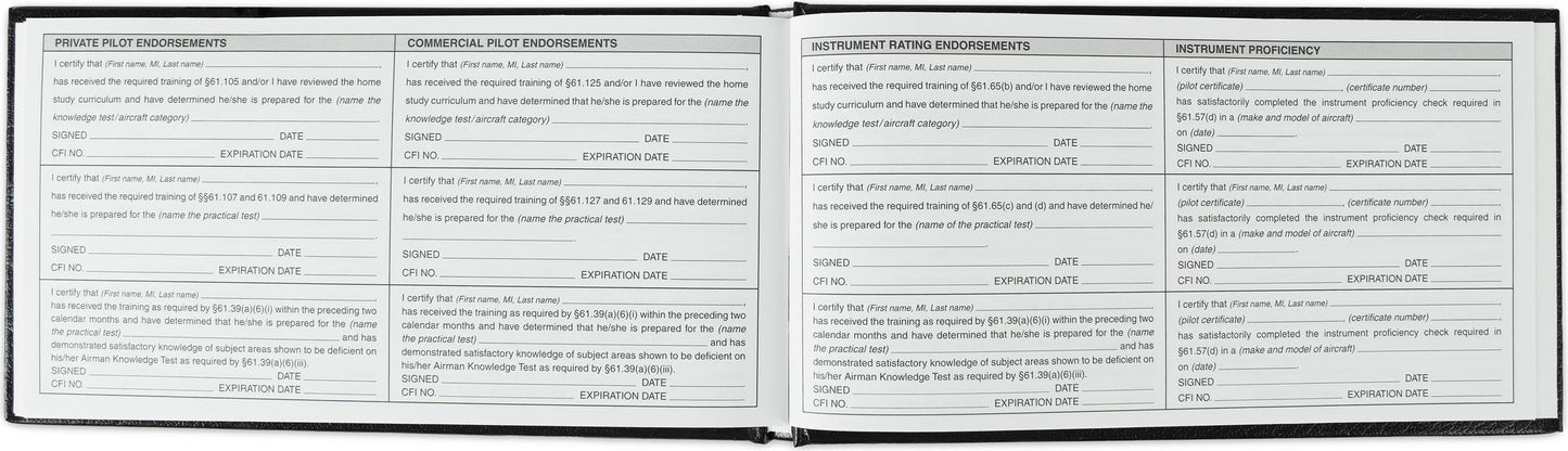 Standard Pilot Logbooks