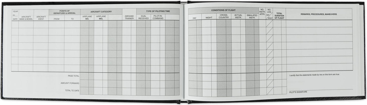 Standard Pilot Logbooks