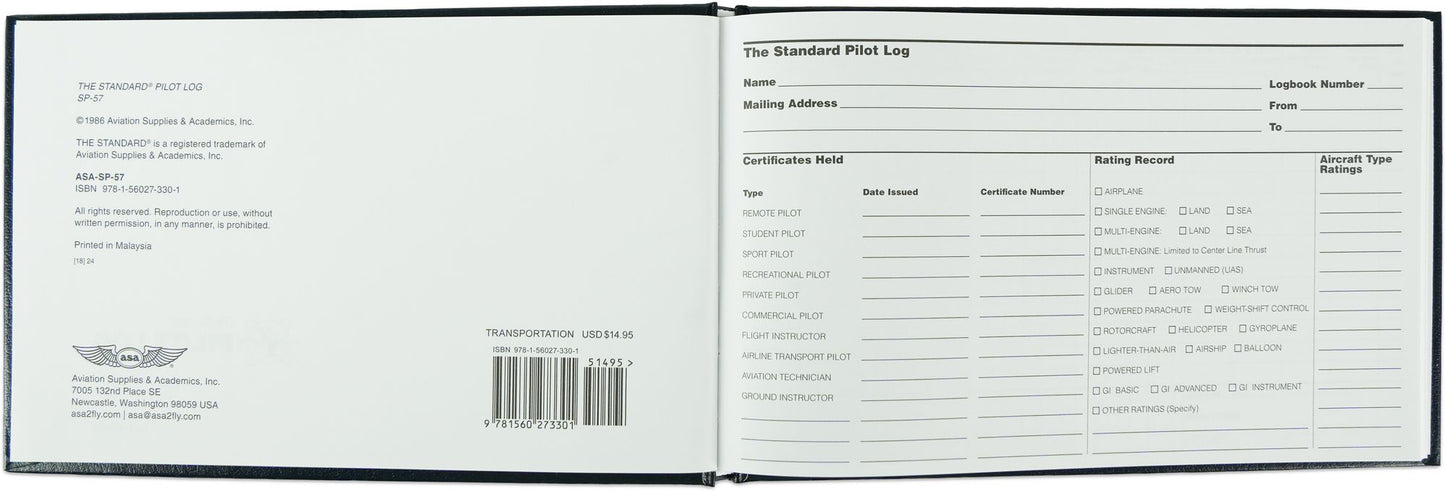 Standard Pilot Log