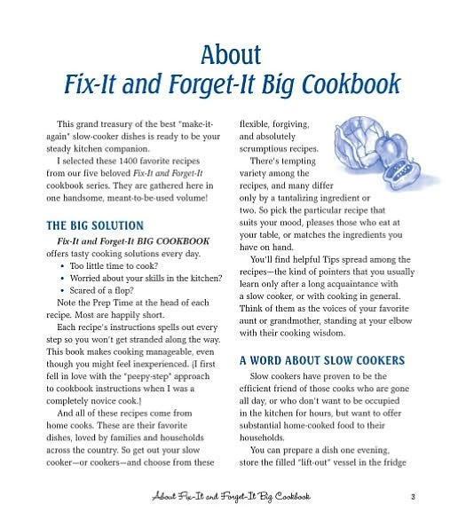 Fix-It and Forget-It Big Cookbook: 1400 Best Slow-Cooker Recipes!
