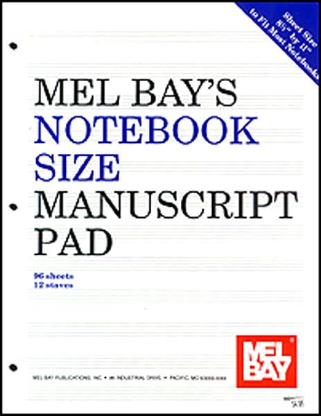 Mel Bay's Notebook Size Manuscript Pad