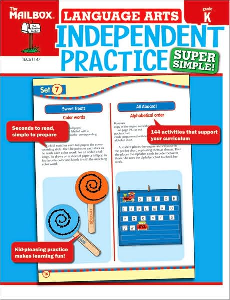 Super Simple Independent Practice: Language Arts Grade K