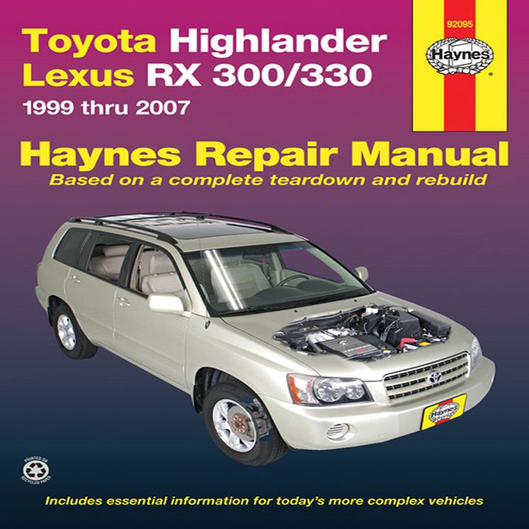 Toyota Highlander Lexus RX 300/330 1999 Thru 2007