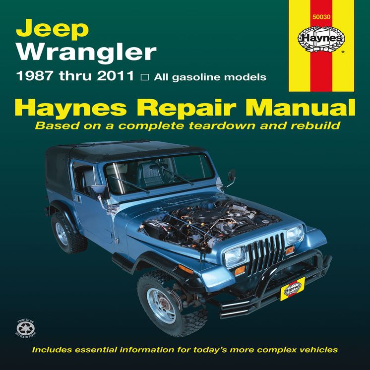 Jeep Wrangler 1987 thru 2011: Does not include information specific to diesel engine models