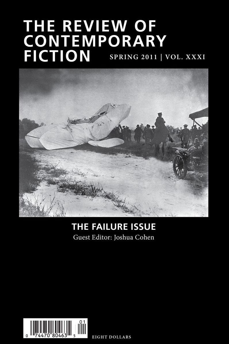 The Review of Contemporary Fiction: Special Issue: Failure: Spring 2011