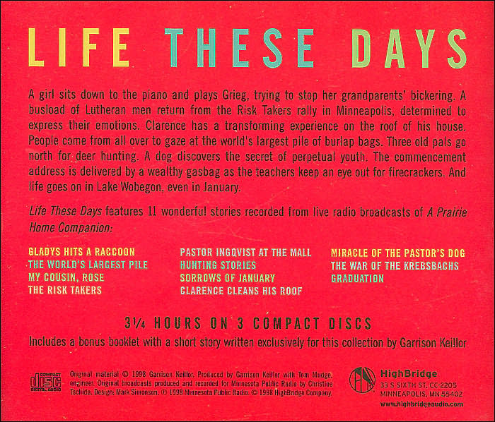 Life These Days: Stories from Lake Wobegon