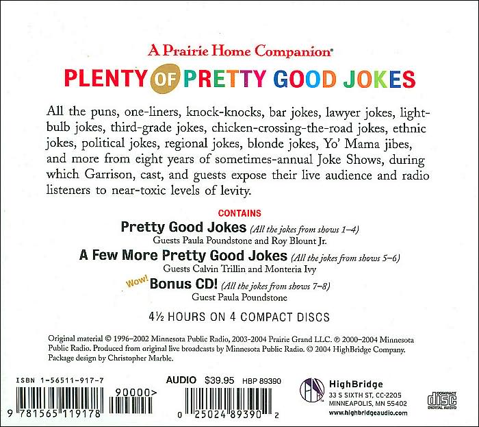 Plenty of Pretty Good Jokes: A Prairie Home Companion
