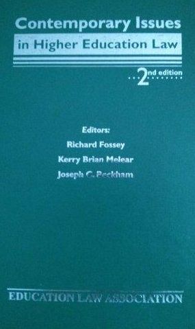 Contemporary Issues in Higher Education Law
