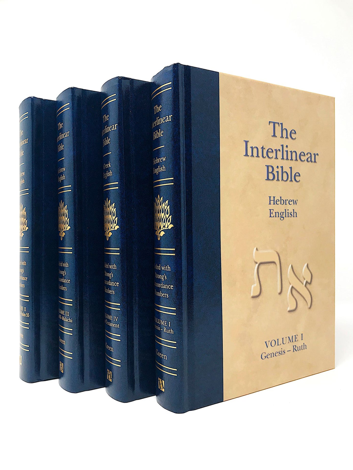 The Interlinear Bible Hebrew-Greek-English 4 Volume Edition with Strong's Concordance Numbers above Each Word