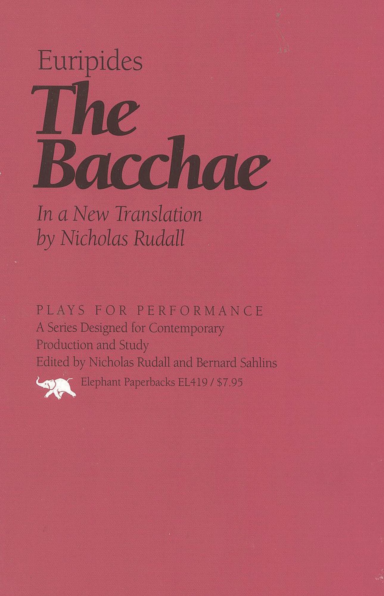Bacchae (Plays for Performance Series)
