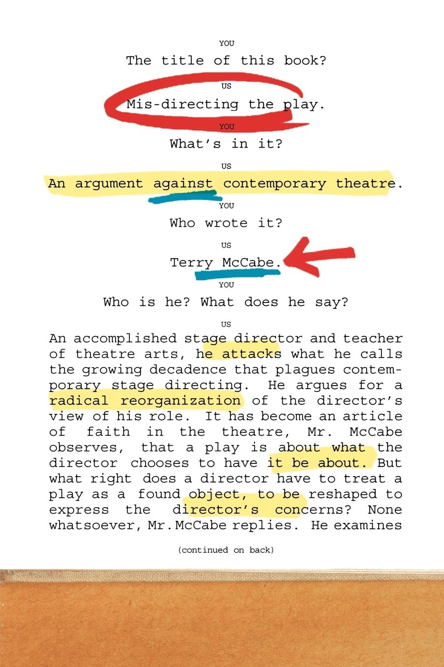 Mis-Directing The Play