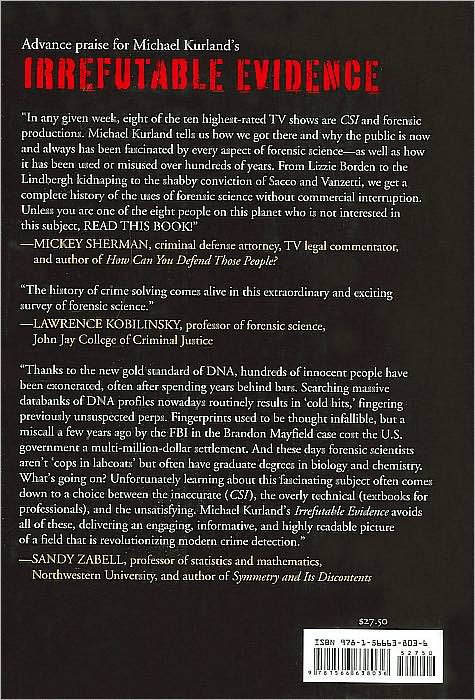 Irrefutable Evidence: Adventures in the History of Forensic Science