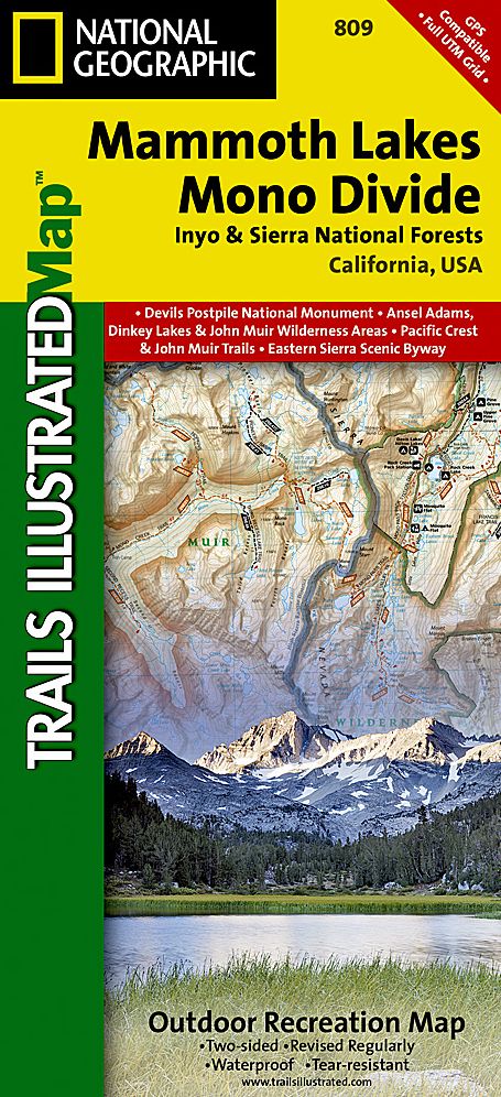 Mammoth Lakes/Mono Divide, California Map