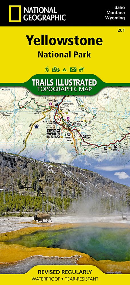 Yellowstone National Park, Wyoming/Montana/Idaho Map
