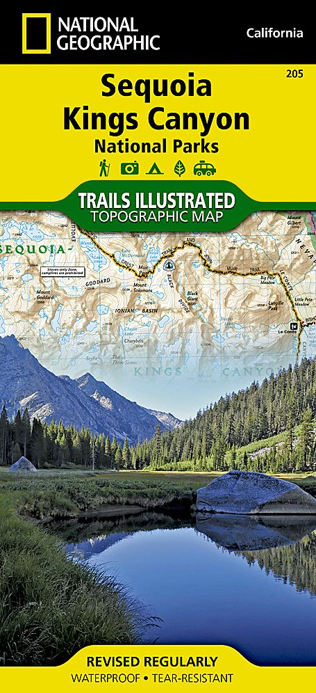 Sequoia/Kings Canyon National Parks, California Map