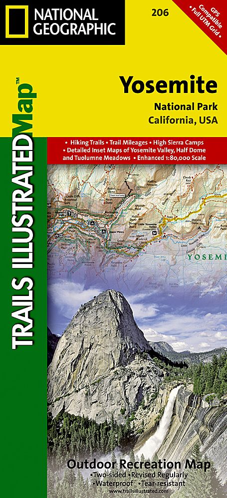 Yosemite National Park, California Map