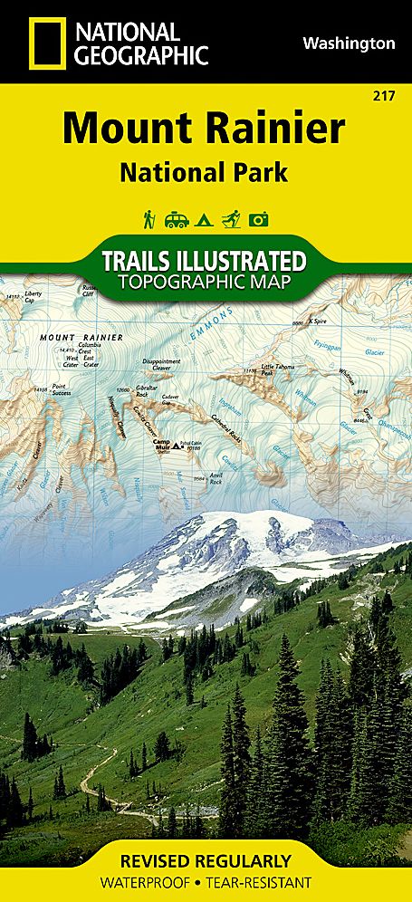Mount Rainier National Park, Washington Map