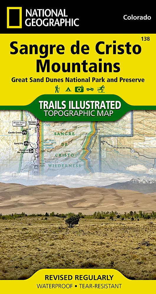 Sangre de Cristo Mountains, Colorado Map