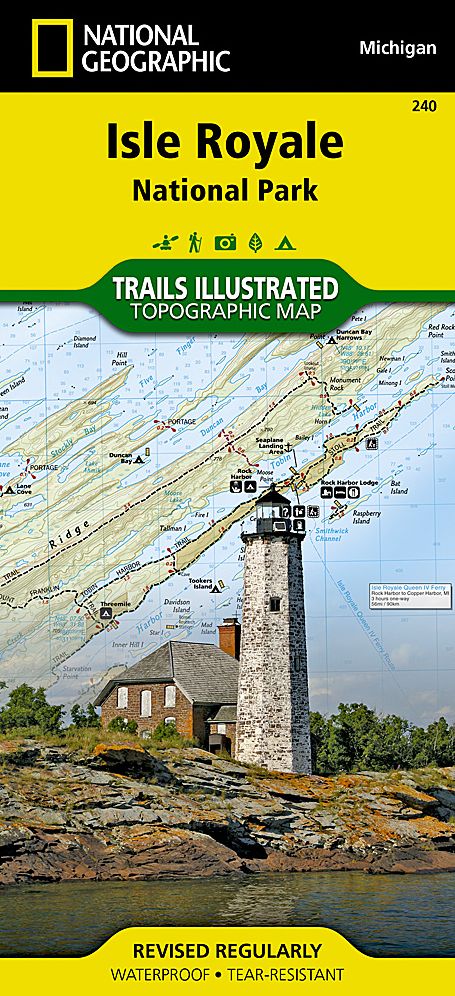 Isle Royale National Park, Michigan Map