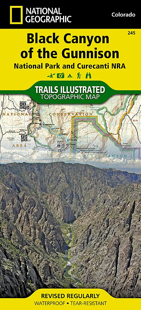 Black Canyon of the Gunnison National Park Curecanti NRA, Colorado, USA Outdoor Recreation Map