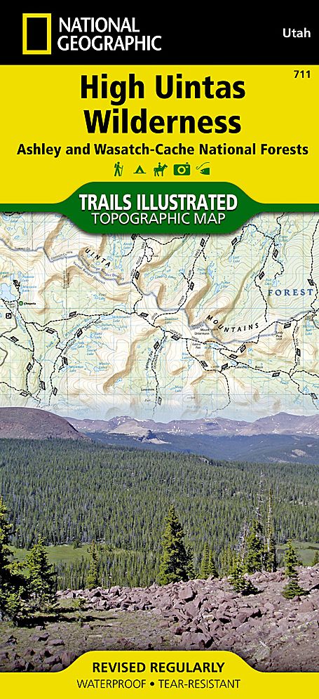 High Uintas Wilderness, Utah Map