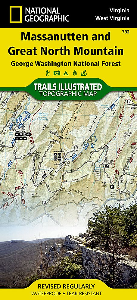 Massanutten/Great North Mountains, Virginia/West Virginia Map