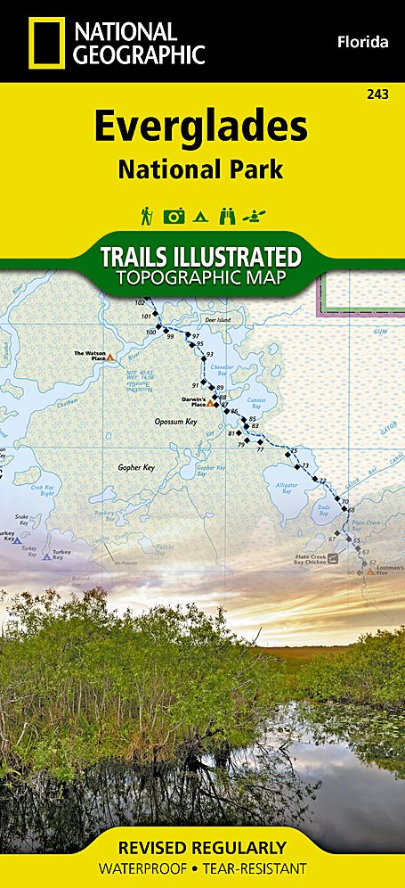 Everglades National Park, Florida, USA Outdoor Recreation Map