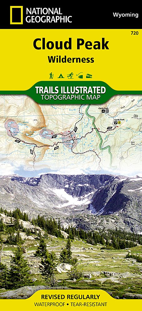 National Geographic Trails Illustrated Map Cloud Peak Wilderness : Wyoming