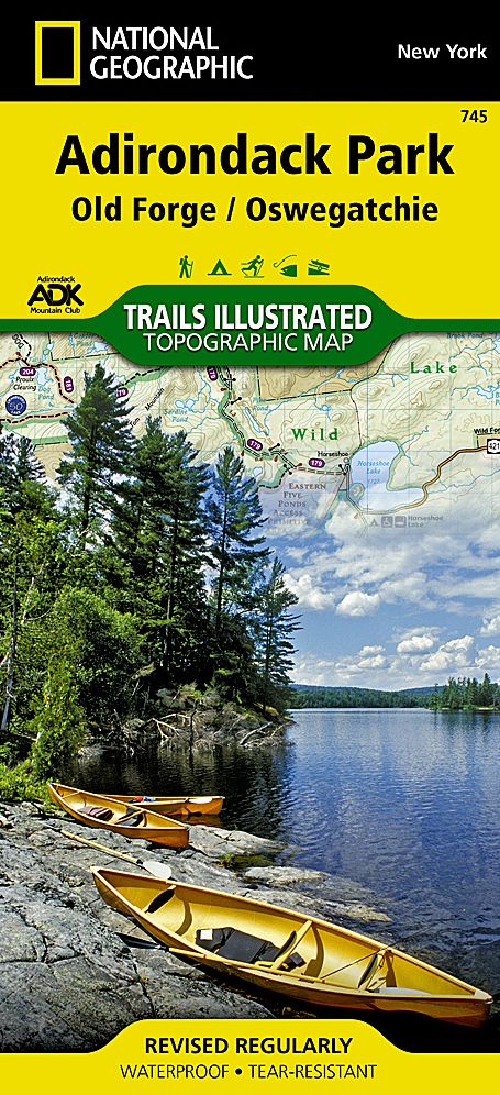 Adirondack Park, New York (Old Forge/Oswegatchie) Map